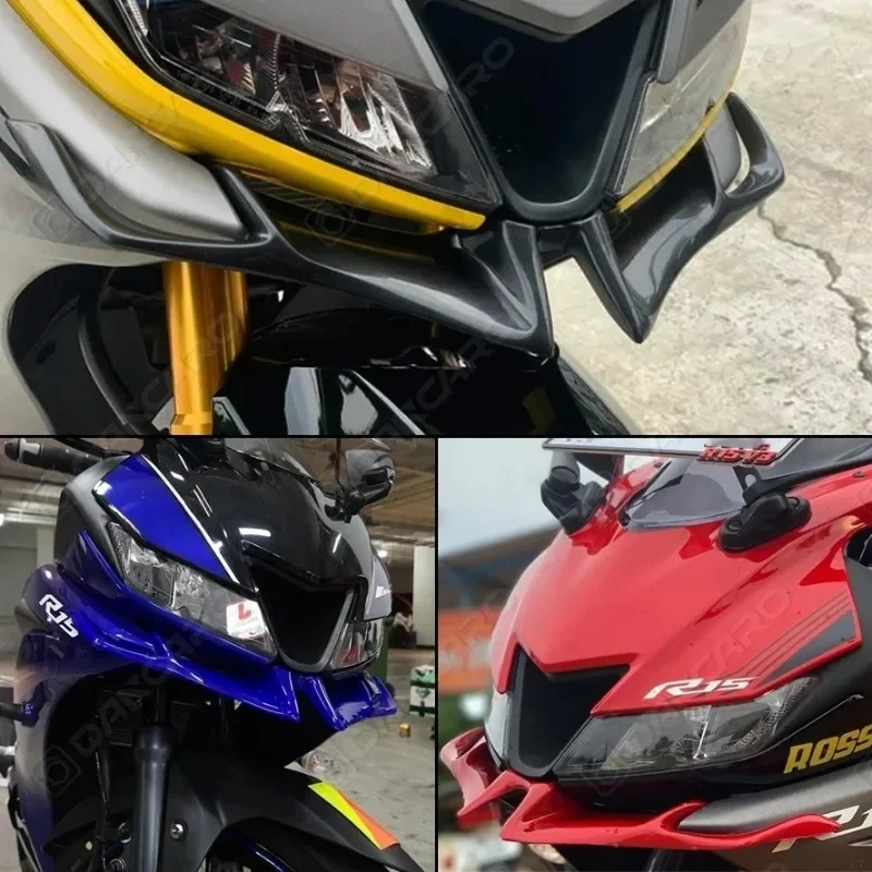 Фото Для Yamaha YZF-R15 V3.0 2017-2021 модифицированный клюв с фиксированным ветром, крыльями акулы и плавниками, Аксессуары для мотоцикла №5