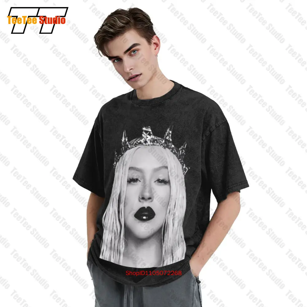 Фото Christina Aguilera Super Star Heavy Cotton Черная винтажная футболка большого размера Xs 5Xl 2A352 R3J9 №3