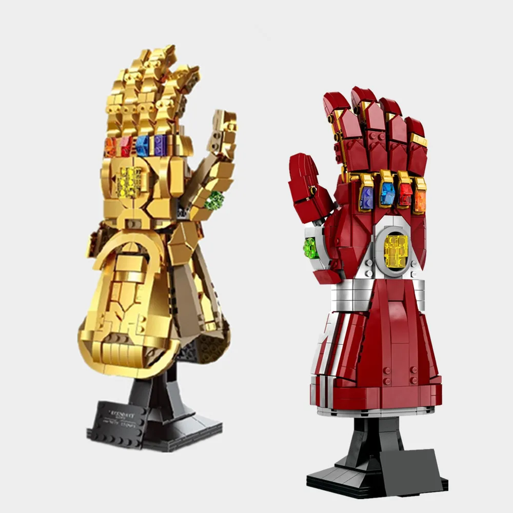 Fit 76223 76191 Disney Marvel Мстители Железный человек перчатка танос Бесконечность строительные блоки модели игрушки для мальчиков