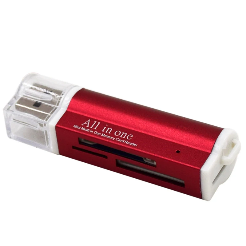 Фото Высокоскоростной кардридер USB 2,0, кардридер с несколькими слотами, кардридер с несколькими слотами, USB-адаптер, поддержка TF/MS/ №4
