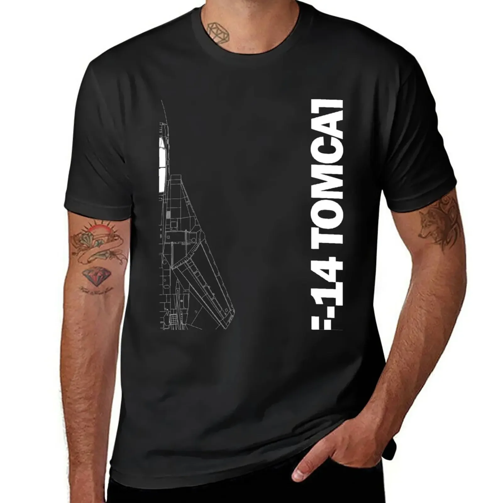 Футболка Grumman F-14 Tomcat, блузка, винтажная аниме одежда, футболка оверсайз, Мужская футболка с графическим рисунком, тренировочные рубашки из 100% хлопка