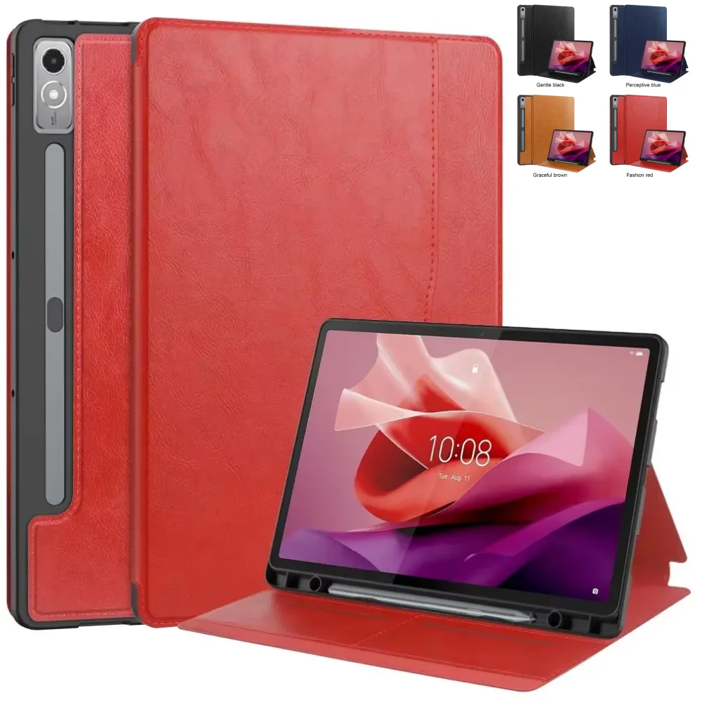 Высококачественный деловой чехол для Lenovo Tab P12 12,7 дюйма TB-370FU TB-371FC, кожаный чехол для Xiaoxin Pad Pro 12,7, встроенный слот для ручки