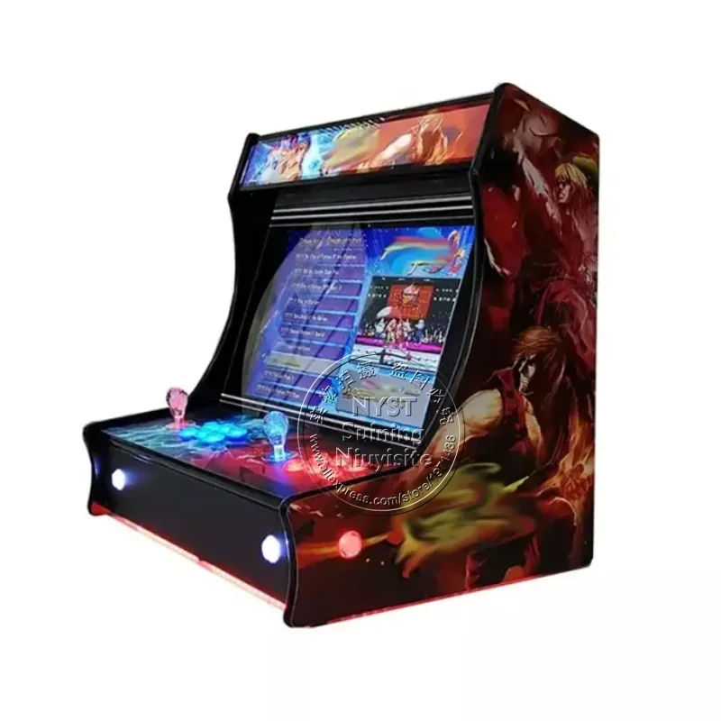 Мини-игровая консоль с 10000 играми, 24-дюймовый шкаф для домашнего использования, аркадный комплект из МДФ, маленький игровой автомат Bartop
