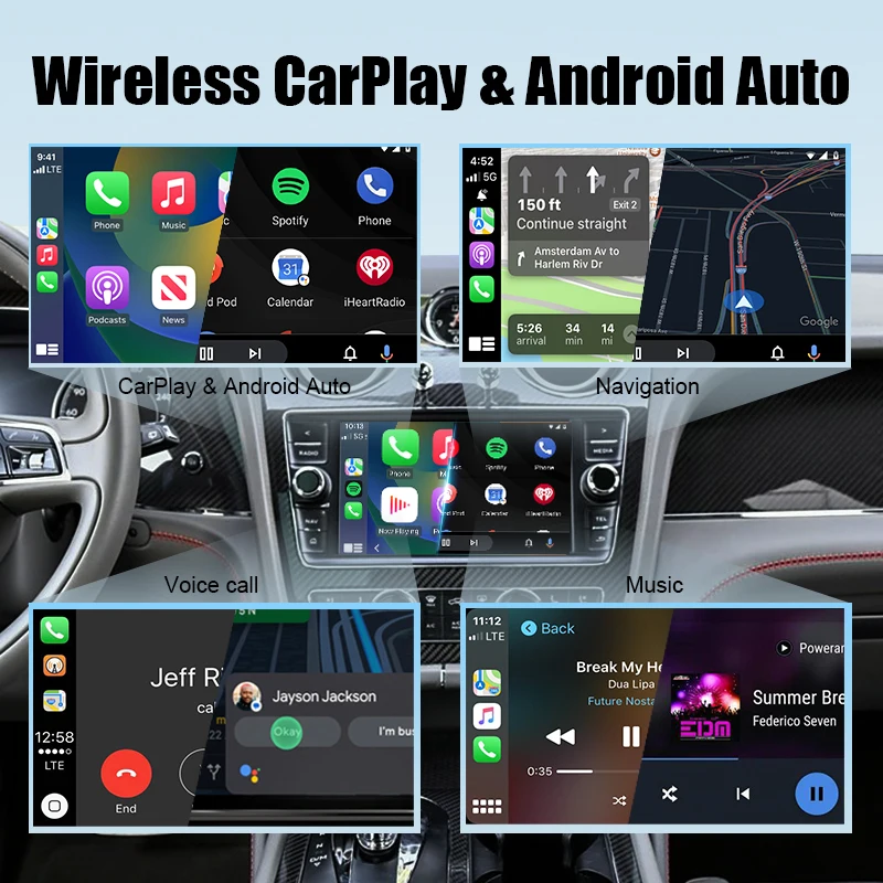 Фото Беспроводной CarPlay для Bentley Bentayga 12-19 Android Auto Airplay Зеркальная связь Модернизированный автомобиль Ai Box Мультимедийная USB-навигация DSP №3