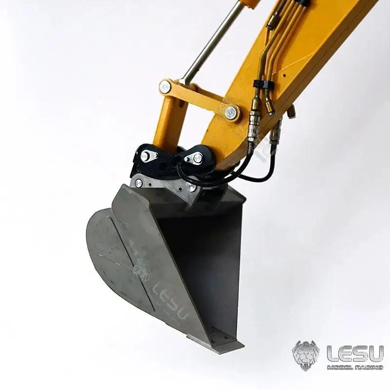 Фото LESU AT-C0010-B 1/14 подходит для колесного экскаватора AC360, модификация короткого хвоста, быстросъемное сменное трапециевидное ведро №4