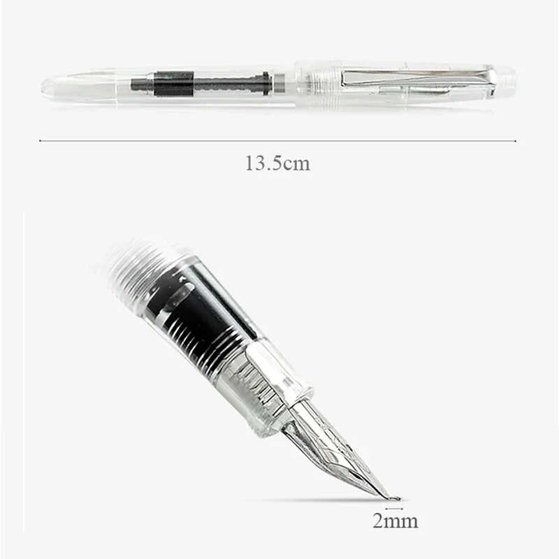 Милая прозрачная авторучка 0,5 мм, ручка для каллиграфии, ручка с изогнутым наконечником для письма, офиса, школьные принадлежности, студенческий подарок, канцелярские принадлежности