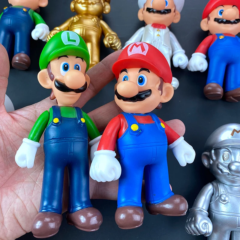 Фото Фигурка героя «Супер Марио», Аниме Кукла Луиджи персик Bowser Yoshi Wario, мультяшная игрушка, подарок для детей на день рождения №4