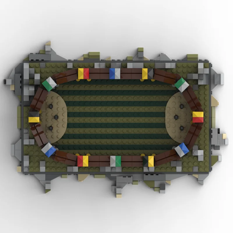Фото 1542 шт. Quidditch Pitch Harryes Potters Sports Field Custom MOC Creation Строительные блокиИгрушки в подарок №4