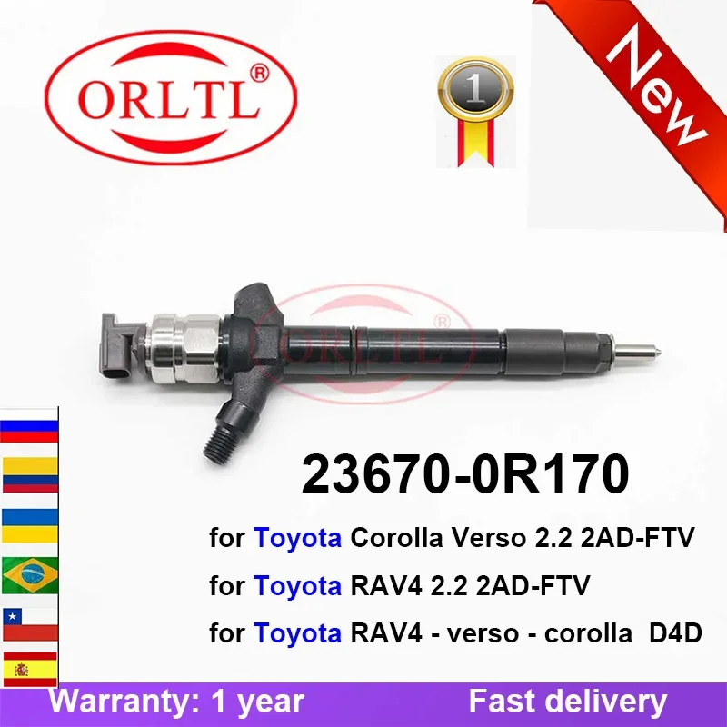 Дизель 23670-0R170 236700R170 23670 0R170 для Toyota Corolla Verso 2,2 2AD-FTV Подлинная Топливная форсунка