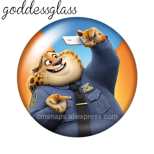 Disney Zootopia Fox and Rabbit Cartoon 12mm18mm20mm25mm Round photo glass cabochon flat back Making findings keychain (art.: 3920cb60cb026) - 3920cb60cb026