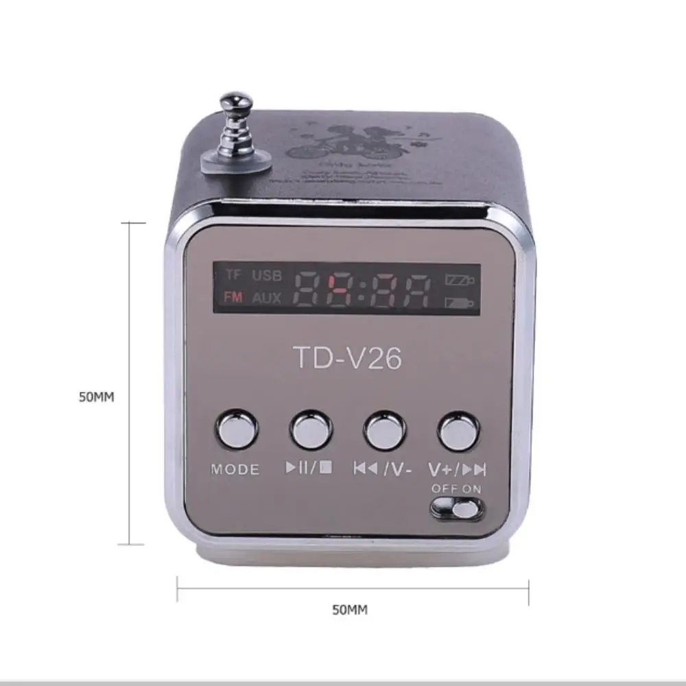 TD-V26 Мини-портативный ‌ Вечеринка ‌   Звуковой динамик с поддержкой TF-карты FM-радио AUX стерео музыкальный плеер Bluetooth-динамик уличный MP3-плеер (art.: 3920d1535b1a6) - 3920d1535b1a6