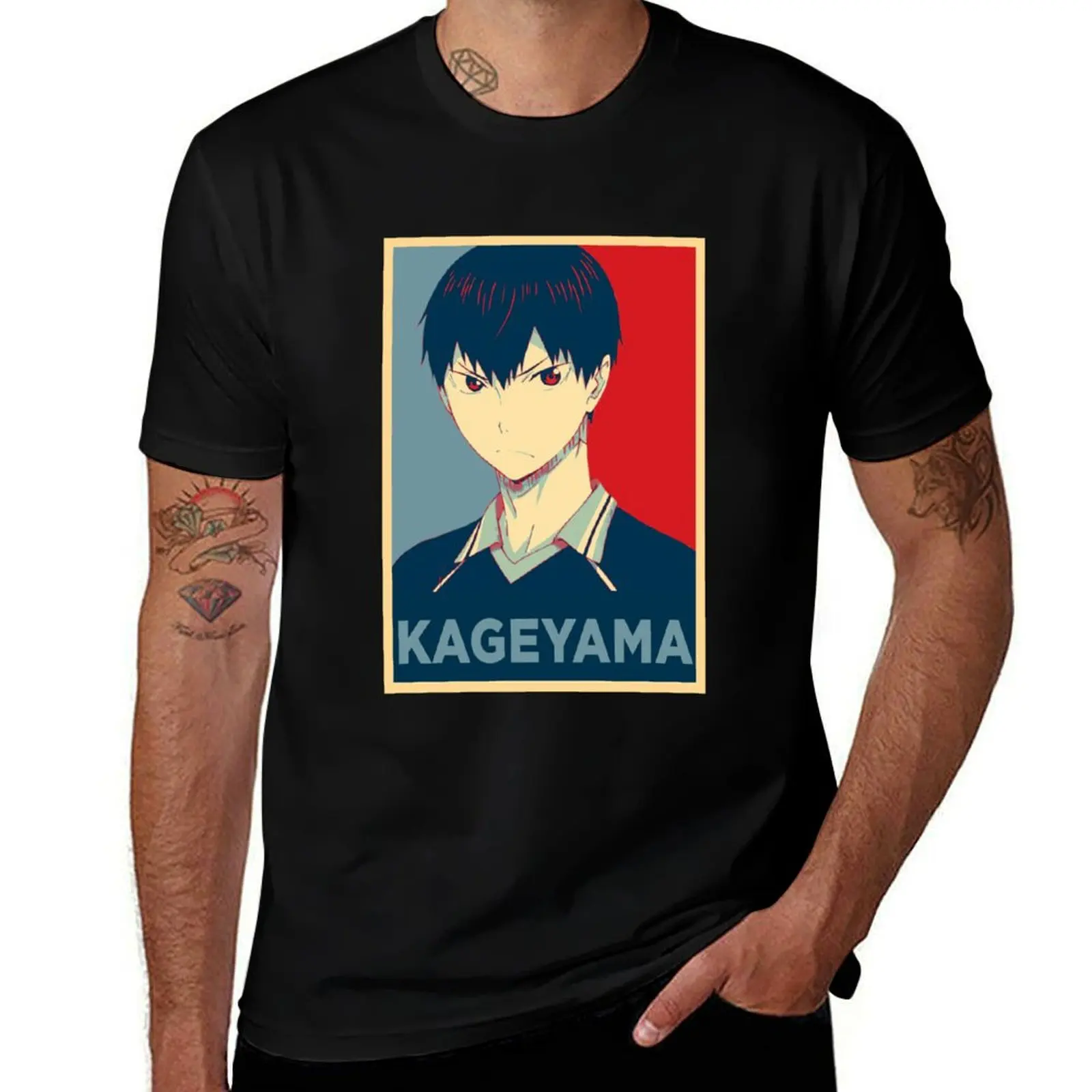 Рубашки Kageyama для упаковки, футболка, мужская футболка Tobio, мужская рубашка, белая мужская футболка HOPE с графикой