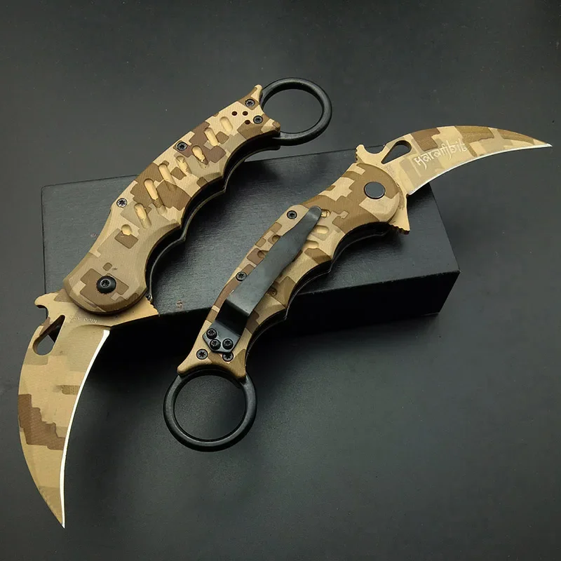 Karambits тактический нож OEM EDC коготь коррозии шаблон 440C Лезвие пустыня ручка карманные ножи средство для выживания на открытом воздухе подарок (art.: 3920c92d49fda) - 3920c92d49fda