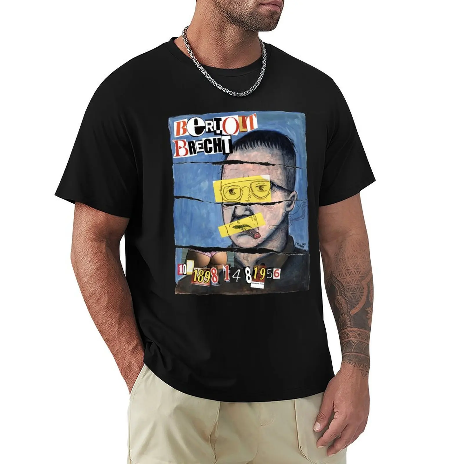 Футболка Bertolt Brecht, одежда в стиле хиппи, футболка с аниме, мужская футболка