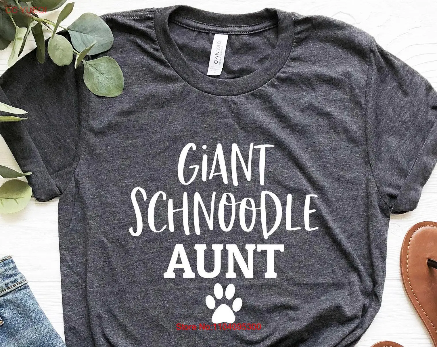 Футболка Giant Schnoodle AunT Auntie Dog Lover s Womens Life с длинными или короткими рукавами