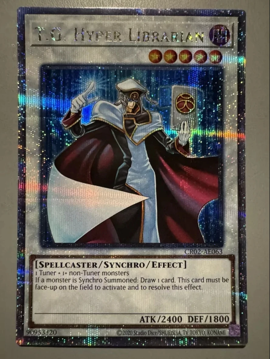 Yugioh KONAMI Duel Monsters CR02-AE063 T.G. Секретная редкая азиатская английская коллекция Hyper Librarian, 25 четверти века, мятная карта