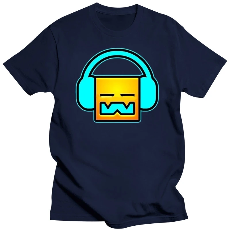 Фото Мужская футболка, летняя футболка, детская футболка DJ Geometry Dash, мужская модная повседневная футболка с коротким рукавом, 2025 г., New fa №2