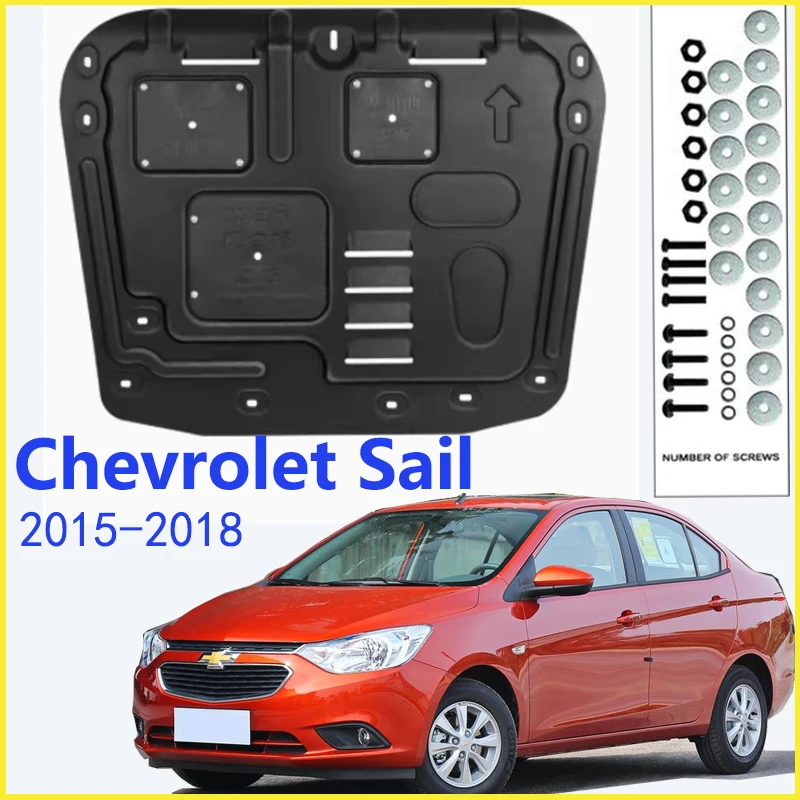 Для Chevrolet Sail 2015-2019 черный под защитной пластиной двигателя, брызговик, грязезащитный чехол на крыло, защита от брызговика