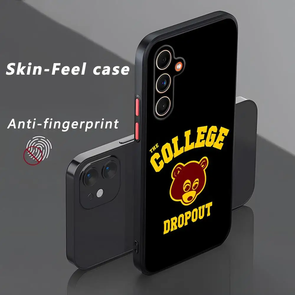 Чехол для телефона Rapper K-KanyeS West для Samsung S25-S21 PlusUltra S24 23 21FE A16A15A25A34A55, черный цвет, чехол на ощупь