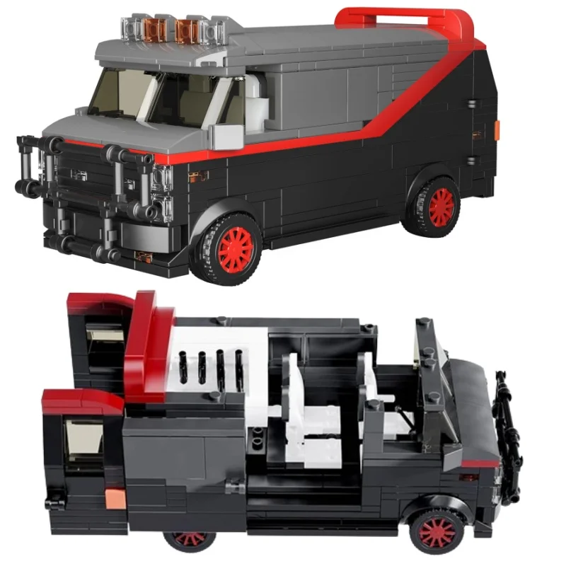 MOC ретро автомобиль A-Team Vandura Van высокотехнологичный автомобиль строительные блоки игрушки Кирпичи образовательный Рождественский подарок для детей