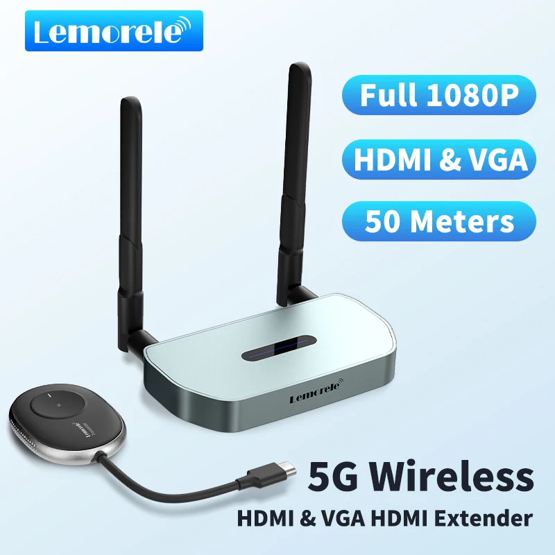 Lemorele Wireless HDMI TV Stick Dongle Kit 1080P Удлинительный Адаптер Для Монитора