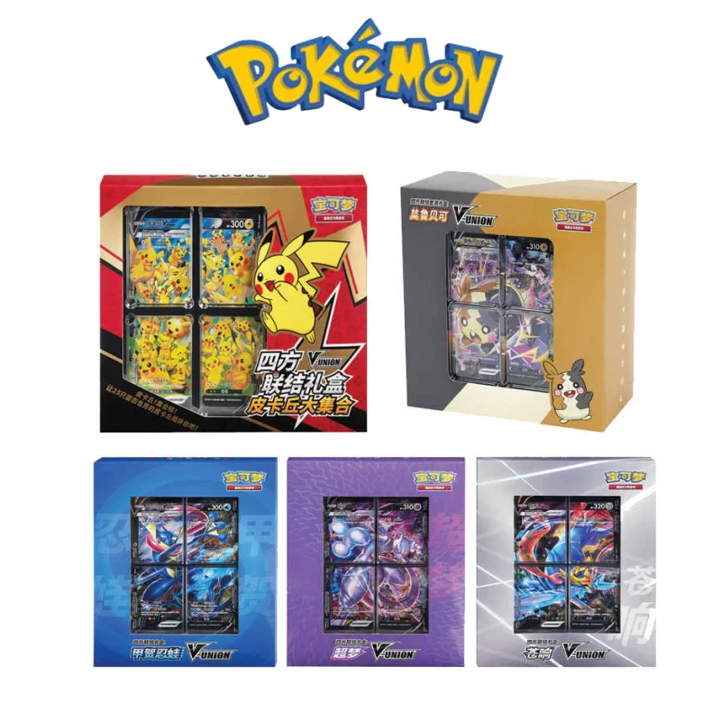 Лидер продаж, подлинная 100% оригинальная карта Pokemon Ptcg Quartet Coupling V-Union, подарочные коробки Пикачу Big Gather Moru Baker Mew-Two Ptcg