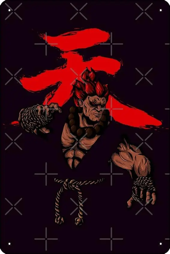AKUMA Art Print Metal Sign Decor — 8 x 12 дюймов Бар Паб Гараж Человек Пещера Настенный художественный знак