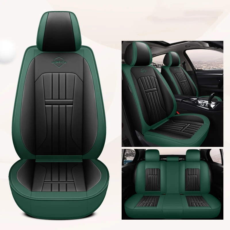 Универсальный Полный комплект чехлов на автомобильные сиденья для Skoda Yeti Octavia Superb Rapid Kodiaq Fabia высококачественные кожаные автомобильные аксессуары интерьер