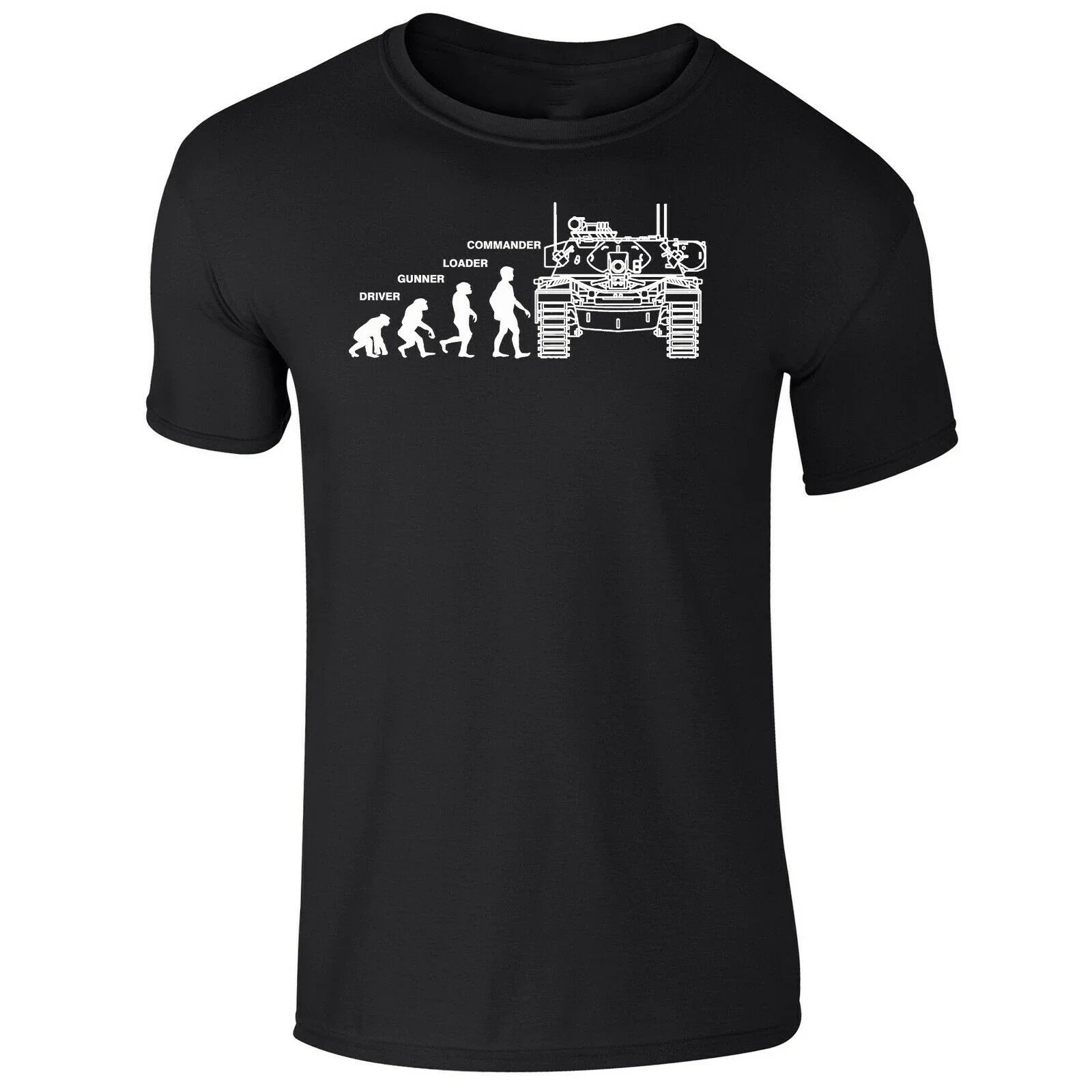 Футболка Chieftain Tank Royal Armored Corps Tankman Evolution, 100% хлопок, с круглым вырезом и коротким рукавом, летняя повседневная мужская футболка
