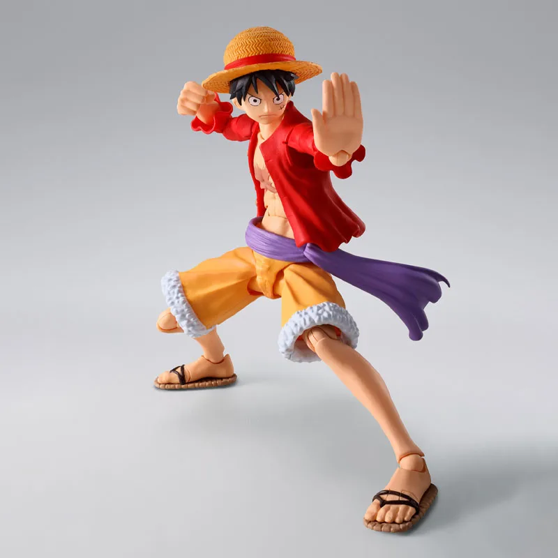 Фото Bandai Genuine One Piece Model Kit Аниме Фигурки SHF Monkey D Luffy Raid on Onigashima Фигурка Коллекция Модель Игрушки №4