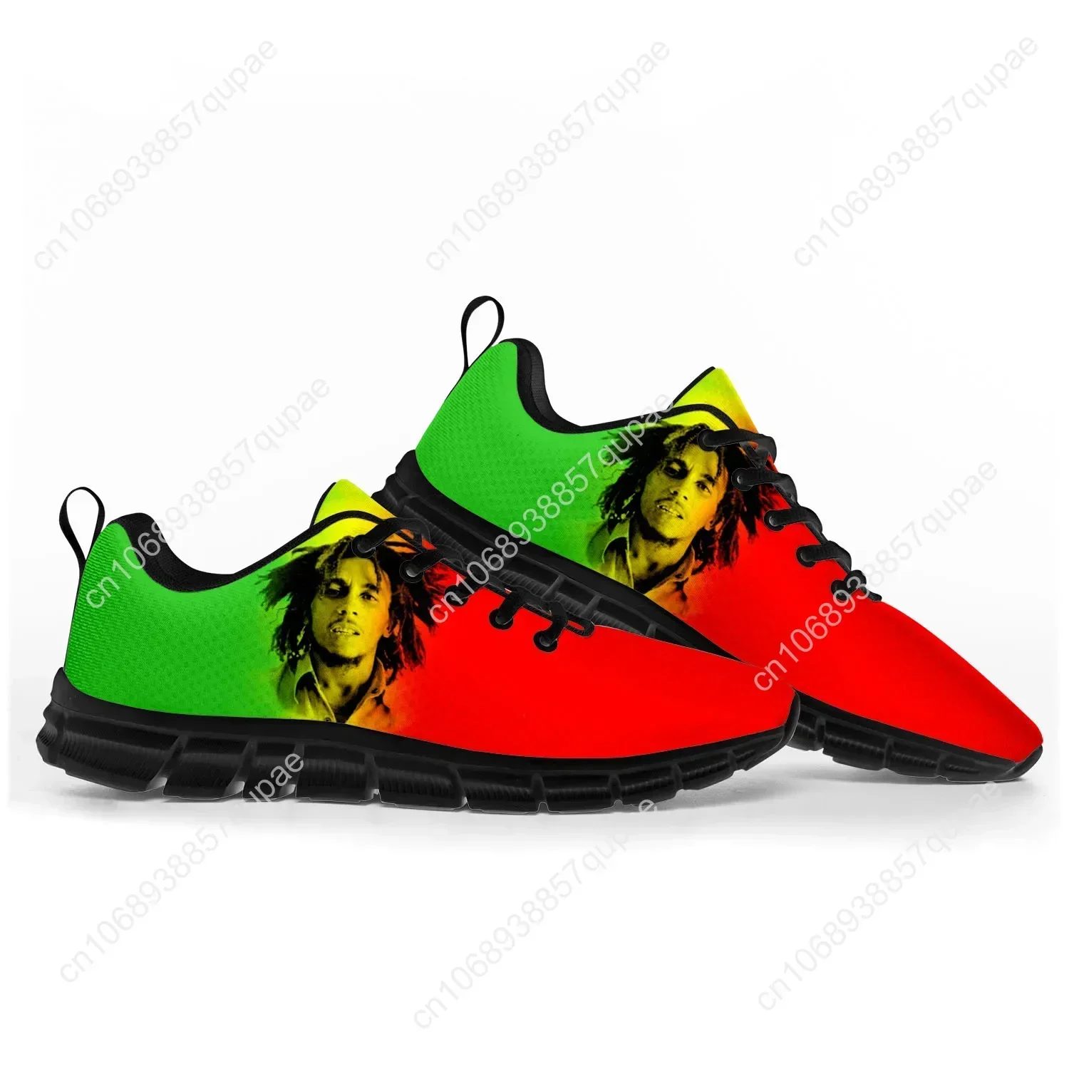 Фото Reggae Rock Music Star Bob Marley Спортивная обувь Мужские женские подростковые кроссовки на заказ Высококачественная обувь для пар №2