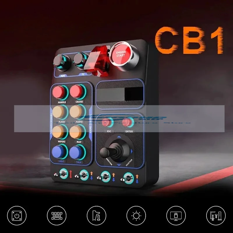 Фото Гоночный симулятор Pxn cb1, многофункциональный центральный блок управления, блок управления ключами, RGB для симулятора еврогрузовика, гоночная игра, ПК №2