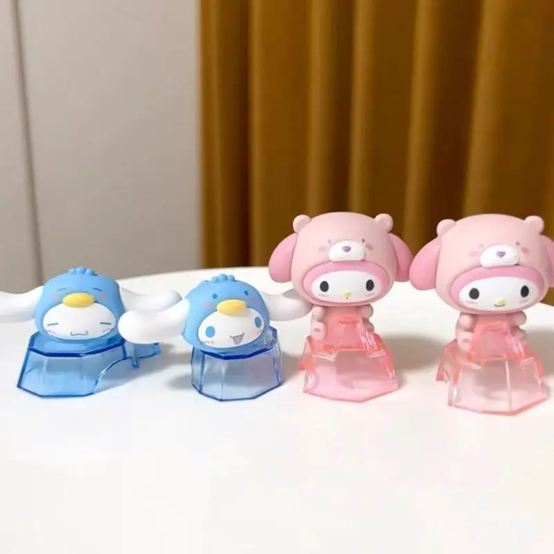 Декоративные фигурки семейных животных Sanriose Pochaccose Kuromis Melodys, мини-модель слепых коробок, коллекционные настольные украшения