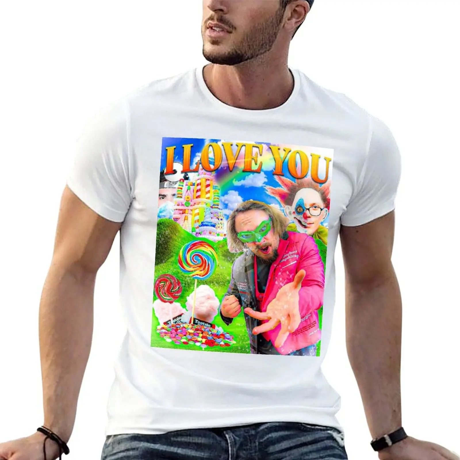 Новинка I LOVE YOU -candyman sam hyde Официальная футболка merch ebay новое издание футболка быстросохнущая Футболка Блузка мужские футболки