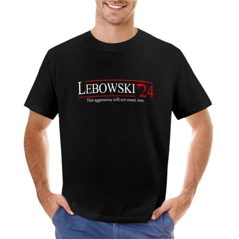 Мужская винтажная одежда Lebowski 2024 с круглым вырезом, аниме, тренировочная одежда для мужчин, тяжелая манга, модная летняя одежда с круглым вырезом в стиле Харадзюку