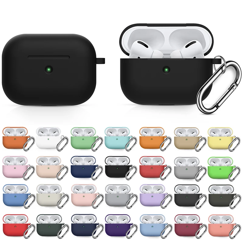 Жидкий мягкий силиконовый чехол для Apple Airpods Pro, защитный чехол для беспроводных Bluetooth-наушников для AirPods Pro 1, сумка для зарядки, чехол