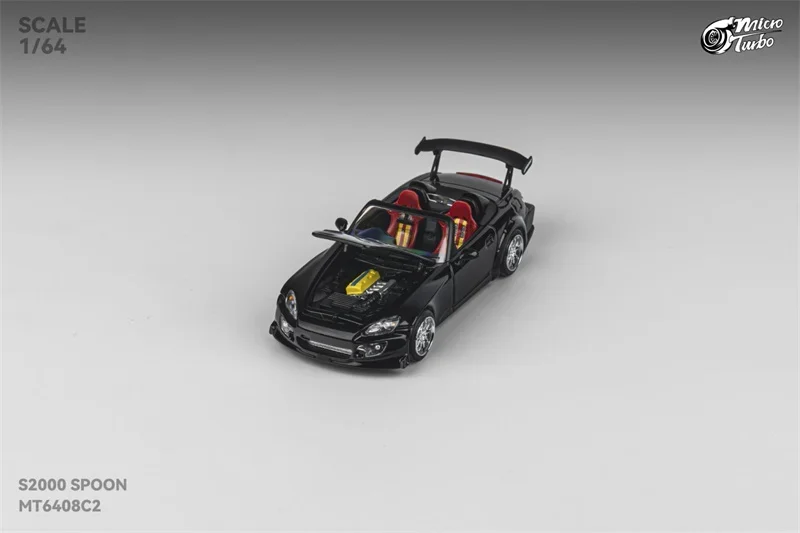 Micro Turbo 1:64 S2000 Spoon Metallic Black Limited999, литая под давлением модель коллекционной машины