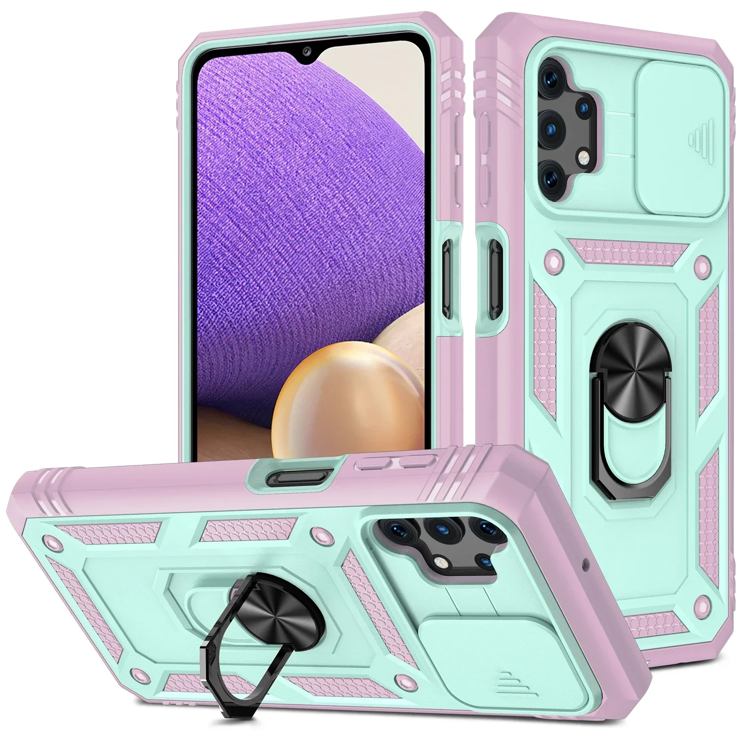 Жесткий защитный чехол с подставкой для Samsung Galaxy A15 S23 S24 Ultra A34 A54 A14 A53 A33 A52S A52 S22 5G S21 Plus S20 FE