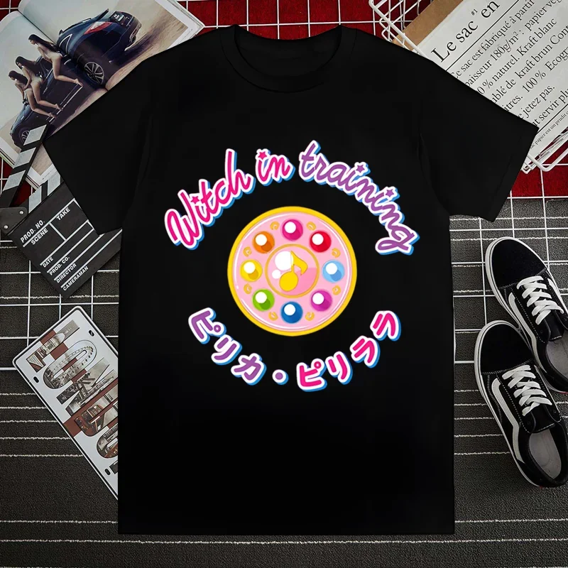 Волшебная рубашка Ojamajo Doremi, новинка, забавная винтажная Мужская футболка с круглым вырезом, Женский Топ с юмором, футболка, подарок, уличная одежда с юмором
