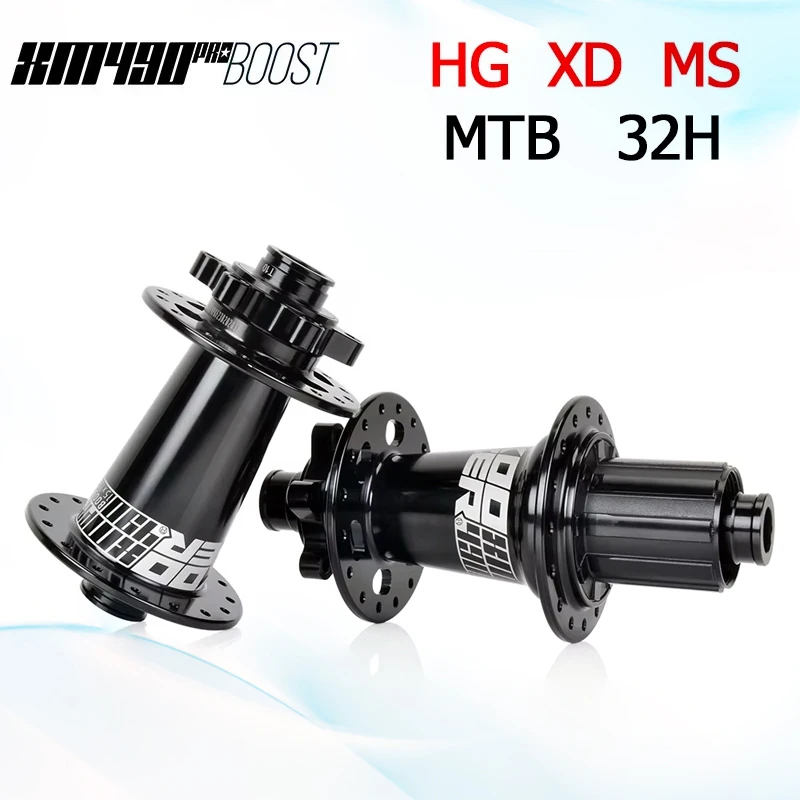 Koozer XM490pro Boost CR-Mo Стальная ось 32 отверстия HG XD MS 10 11 12s Задние 5x141 QR 12x148 мм THRU TA MTB Велосипедные ступицы Запчасти для велосипеда Велоспорт