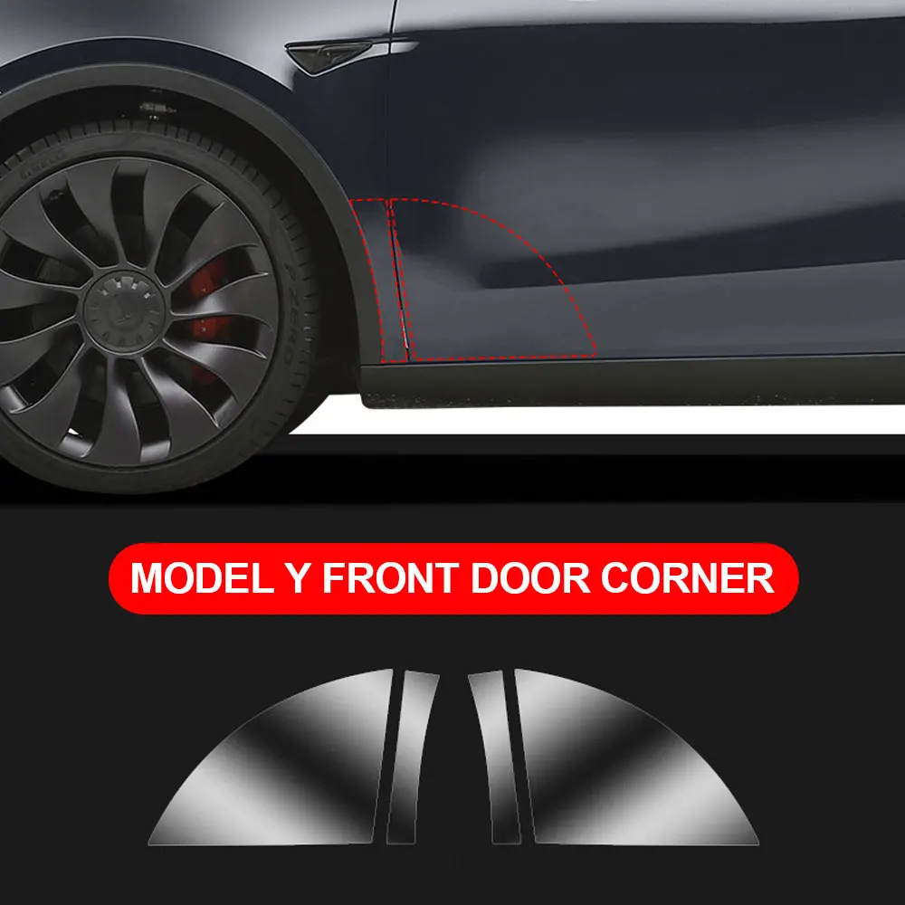 Удлиненная Защитная пленка для передней двери и задней двери Tesla Model3/Y 2017-2023, невидимая Автомобильная одежда, набор ФПФ-ламп для украшения