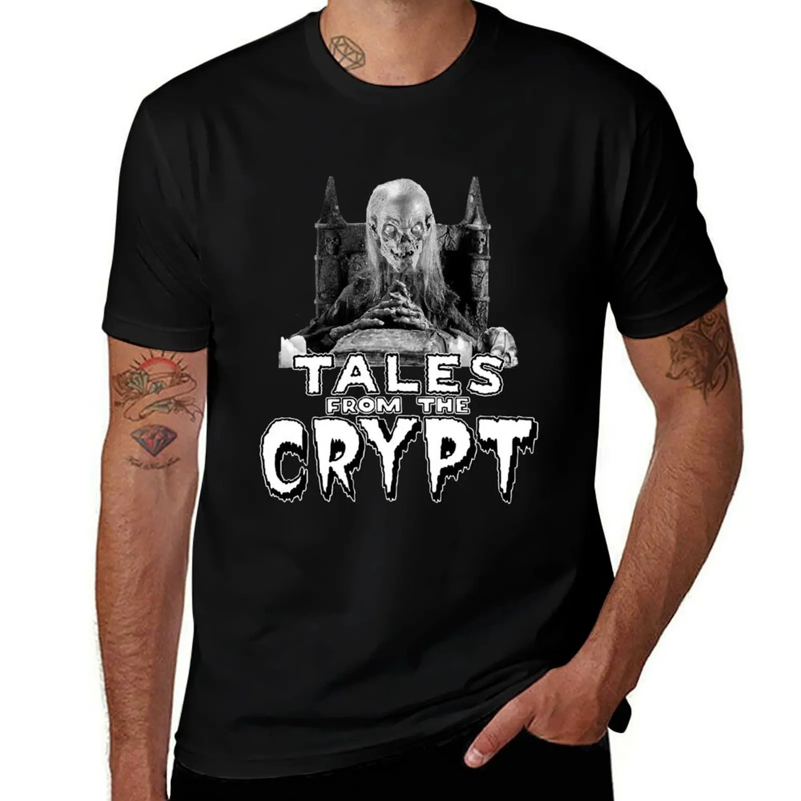 Хранитель череп Tales terror The Crypt дизайн футболка мужские футболки для мужчин повседневные футболки для мужчин хлопковая забавная футболка