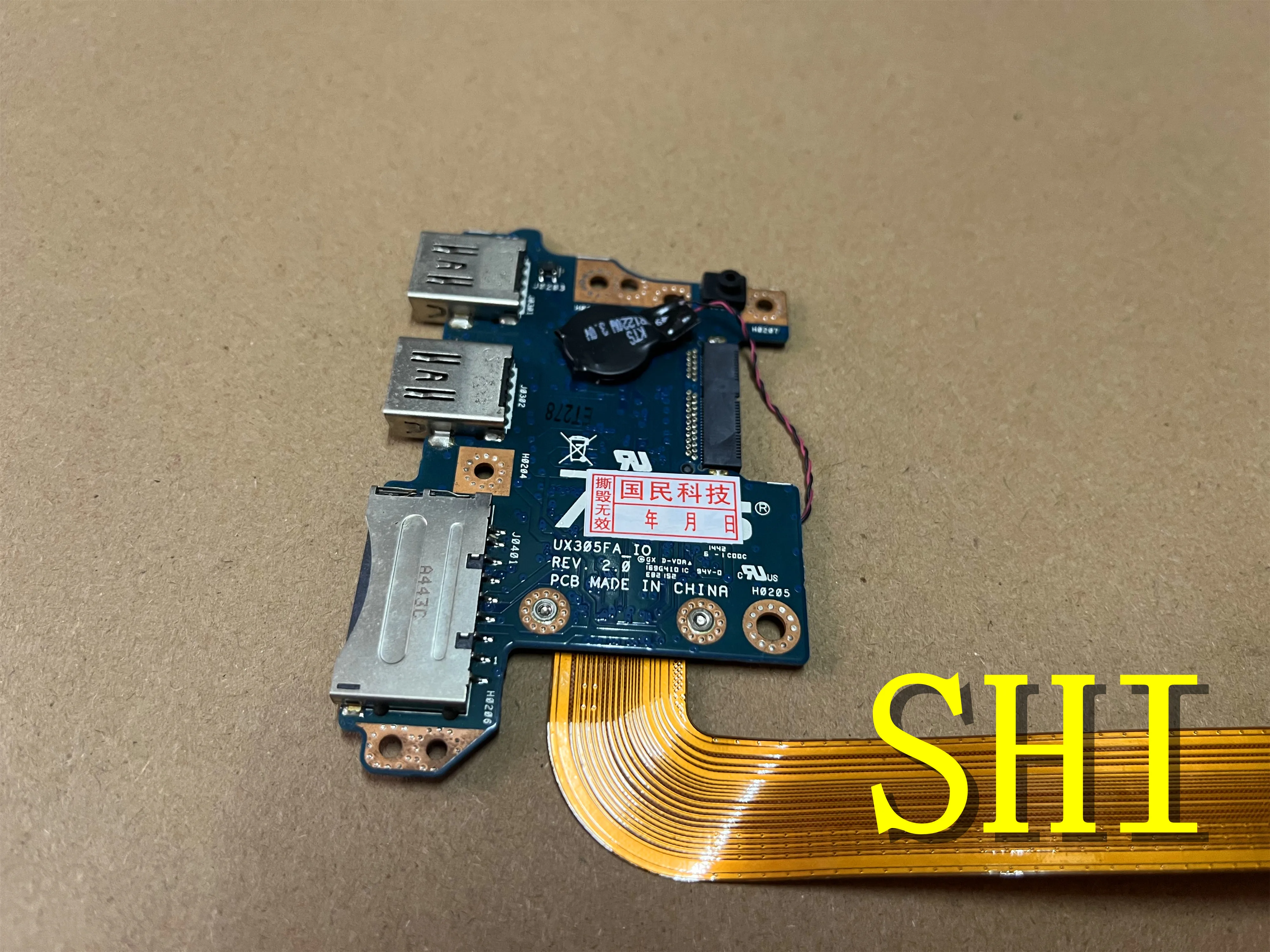 Фото UX305FA Оригинальный используется для ноутбука ASUS UX305FA_IO IO USB Pembaca Kartu SATA жесткий диск HDD SSD Konektor Jack Плата Бесплатная доставка №2