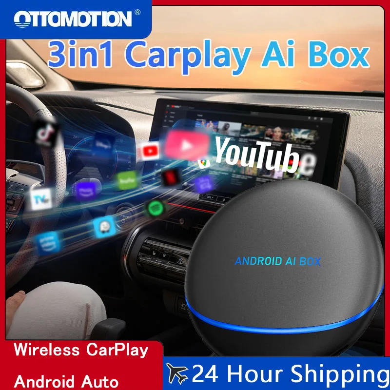 CarPlay Ai Box Android 12 8 ядер 8G + 128G Smart Android TV Box Беспроводная связь CarPlay Android Auto Поддержка 512 ГБ SD для Netflix YouTub
