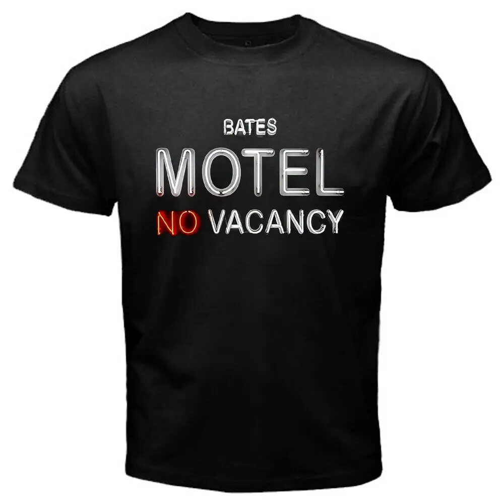 Мужская черная футболка Bates Motel с логотипом «нет свободного места», размер от S до 3XL
