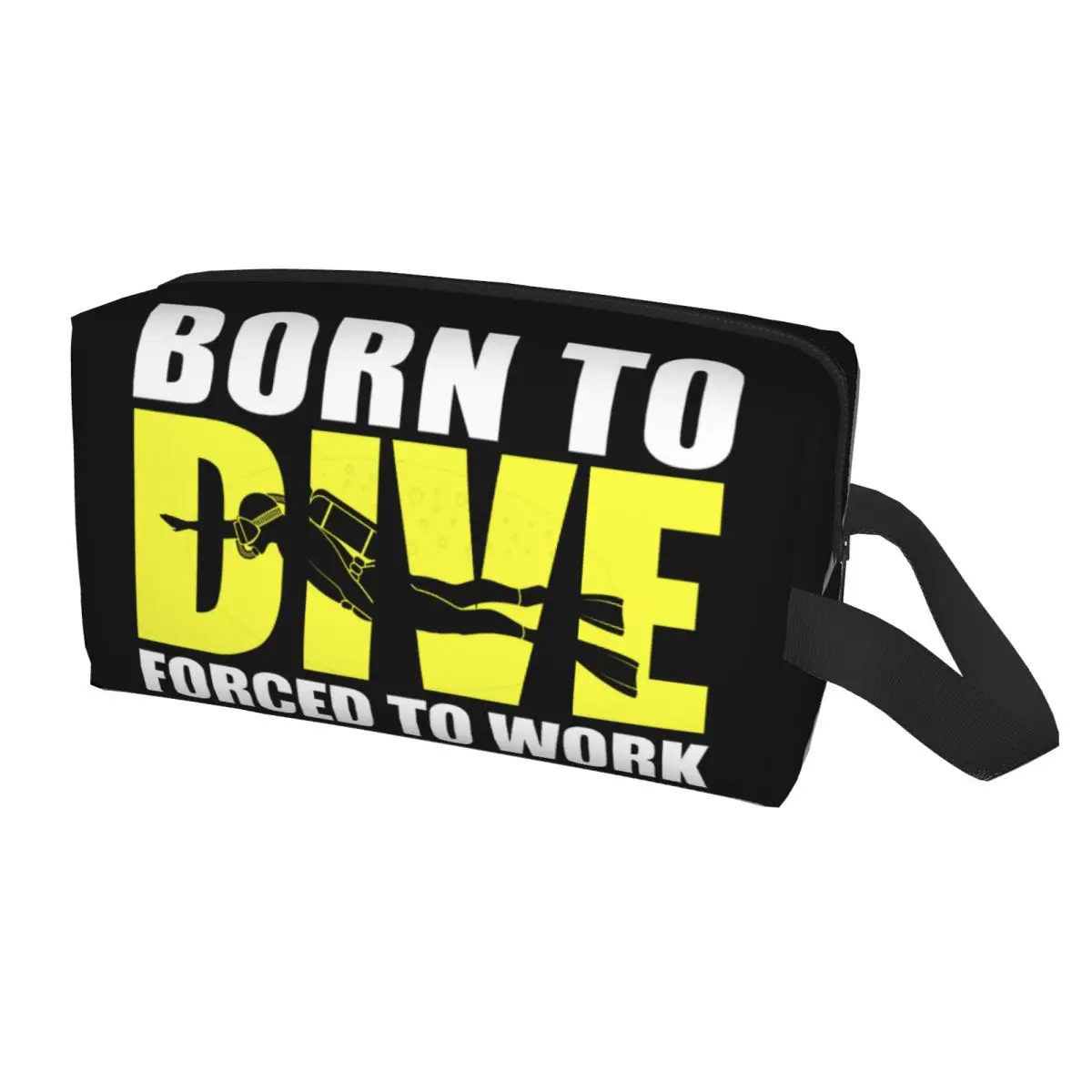 Женская косметичка Born To Dive на заказ, милая большая вместительная косметичка для дайвинга и подводного плавания, косметичка для хранения косметики, косметички