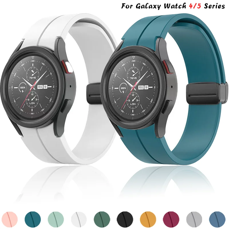 Ремешок силиконовый для Samsung Galaxy Watch 3/5/pro/4 classic active 2 44 мм 46 мм 40 мм 42 мм