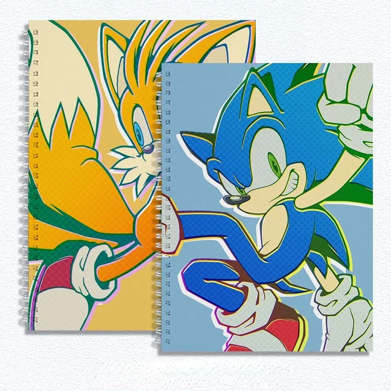 Утолщенный альбом для рисования с твердым корпусом из мультфильма «Ежик Sonic», округающий ценный альбом для рисования B4/A4/8K для учащихся начальной школы