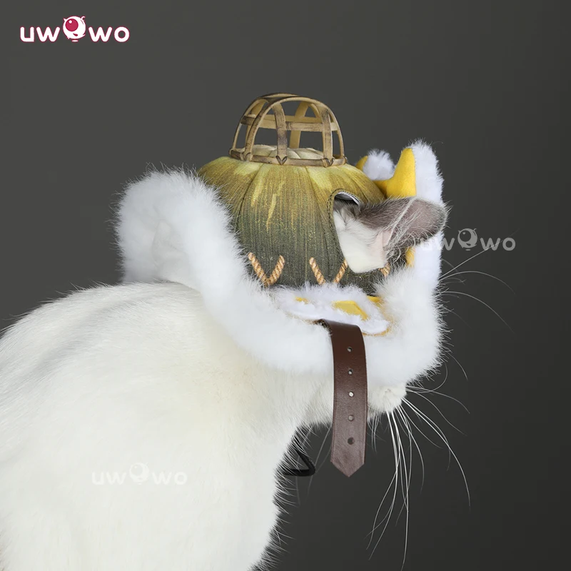 Фото UWOWO Collab Series: Game Monsterr Hunterr Wilds Felyne Hats Косплей Плюшевая кепка Шляпа для взрослых №2
