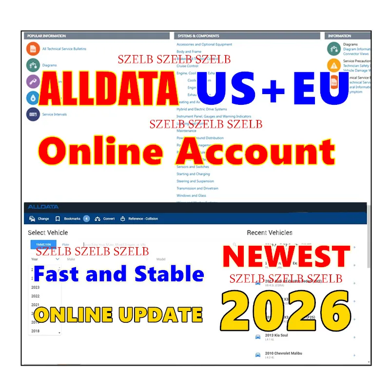 Новый онлайн-аккаунт данных Alldata 2026, поддержка мобильного входа Mitch-ell Iden-tifix Hay-nes pro для Windows и Android